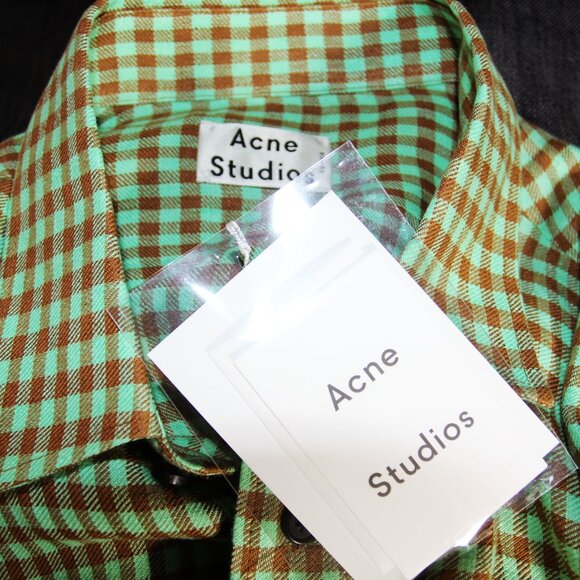 BNWT SS20 ACNE STUDIOS CHECKED LINEN SHIRT 50 & 52 - Picture 11 of 13